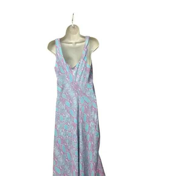 DVF Diane von Furstenberg Talia Tank Midi Dress In Sea Python Crest print, Sz. 6 - Picture 9 of 13